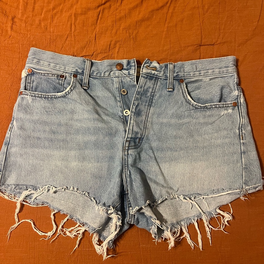 Madewell, Denim Shorts, Size 30, very distressed